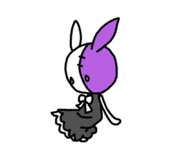 Goth rabbit sticker #893146