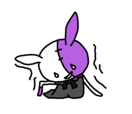 Goth rabbit sticker #893152