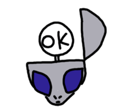 alien peace sticker #894000