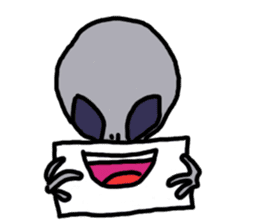 alien peace sticker #894001