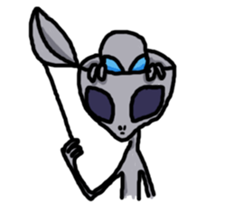 alien peace sticker #894010