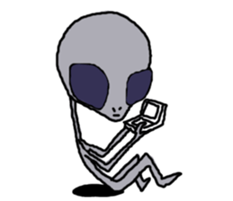 alien peace sticker #894012