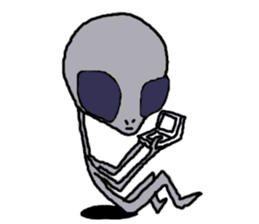 alien peace sticker #894012