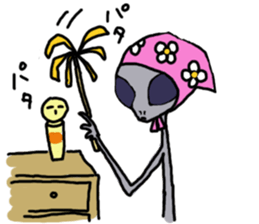 alien peace sticker #894018