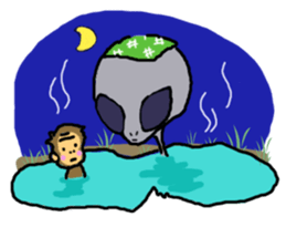 alien peace sticker #894027