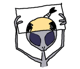alien peace sticker #894028