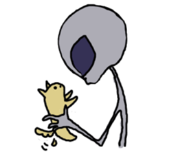 alien peace sticker #894029