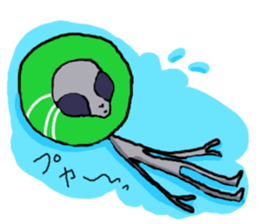 alien peace sticker #894030