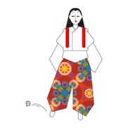 A Japanese shrine maiden sticker #894399