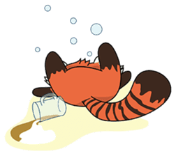 Little Tipsy the Red Panda sticker #897575