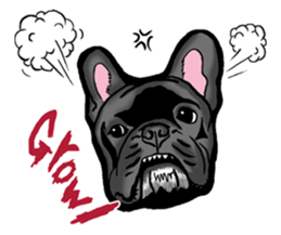 french bulldog's TOYkun English version sticker #900244