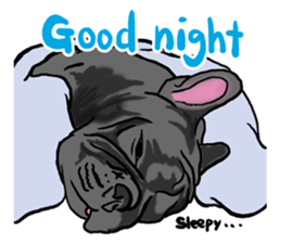 french bulldog's TOYkun English version sticker #900260