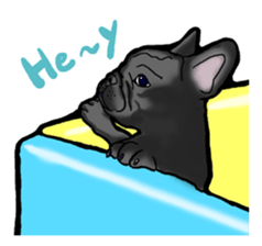 french bulldog's TOYkun English version sticker #900262
