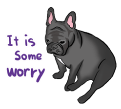 french bulldog's TOYkun English version sticker #900266