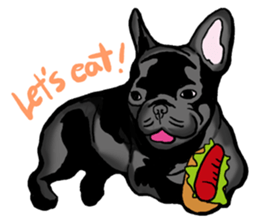 french bulldog's TOYkun English version sticker #900269
