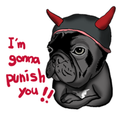 french bulldog's TOYkun English version sticker #900270