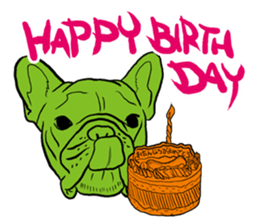 french bulldog's TOYkun English version sticker #900274