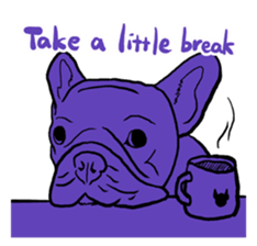 french bulldog's TOYkun English version sticker #900275