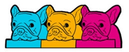 french bulldog's TOYkun English version sticker #900277