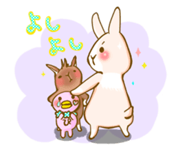 Rabbits Ami and foo sticker #900720