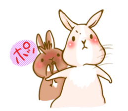 Rabbits Ami and foo sticker #900721