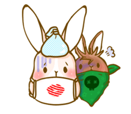 Rabbits Ami and foo sticker #900726