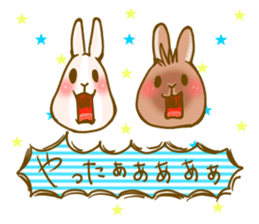 Rabbits Ami and foo sticker #900731
