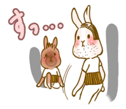 Rabbits Ami and foo sticker #900732