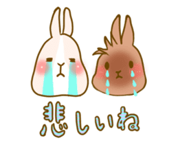 Rabbits Ami and foo sticker #900736