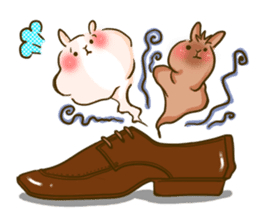 Rabbits Ami and foo sticker #900743