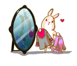 Rabbits Ami and foo sticker #900744
