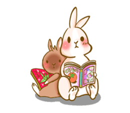 Rabbits Ami and foo sticker #900747