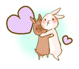 Rabbits Ami and foo sticker #900748