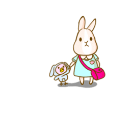 Rabbits Ami and foo sticker #900750