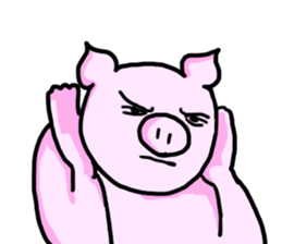 Get pissed! Pig man! sticker #901030