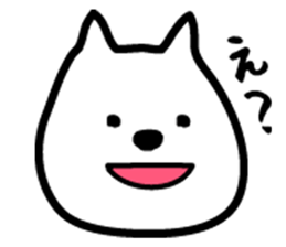 Sticker of white dog sticker #901242