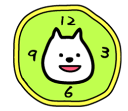 Sticker of white dog sticker #901248