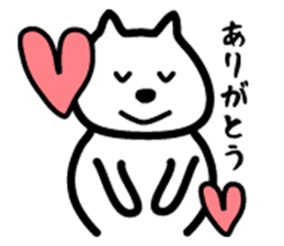 Sticker of white dog sticker #901250