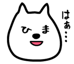 Sticker of white dog sticker #901256