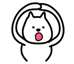 Sticker of white dog sticker #901257