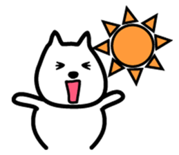 Sticker of white dog sticker #901260