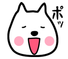 Sticker of white dog sticker #901261