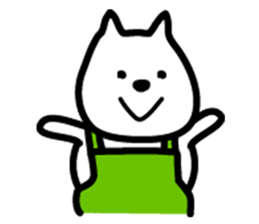 Sticker of white dog sticker #901262