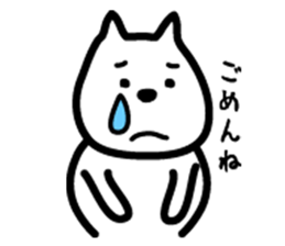 Sticker of white dog sticker #901265