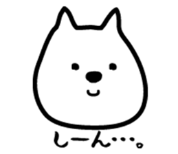 Sticker of white dog sticker #901266