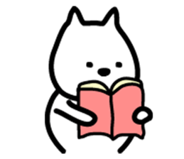 Sticker of white dog sticker #901270