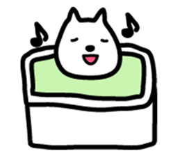 Sticker of white dog sticker #901276