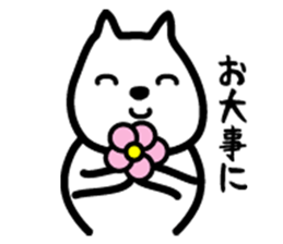 Sticker of white dog sticker #901277