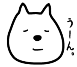 Sticker of white dog sticker #901278