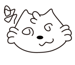 Milk of white cat sticker #901890